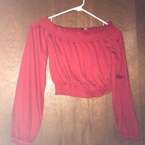 H&M Tops - red off shoulder H&M Tops - red off shoulder